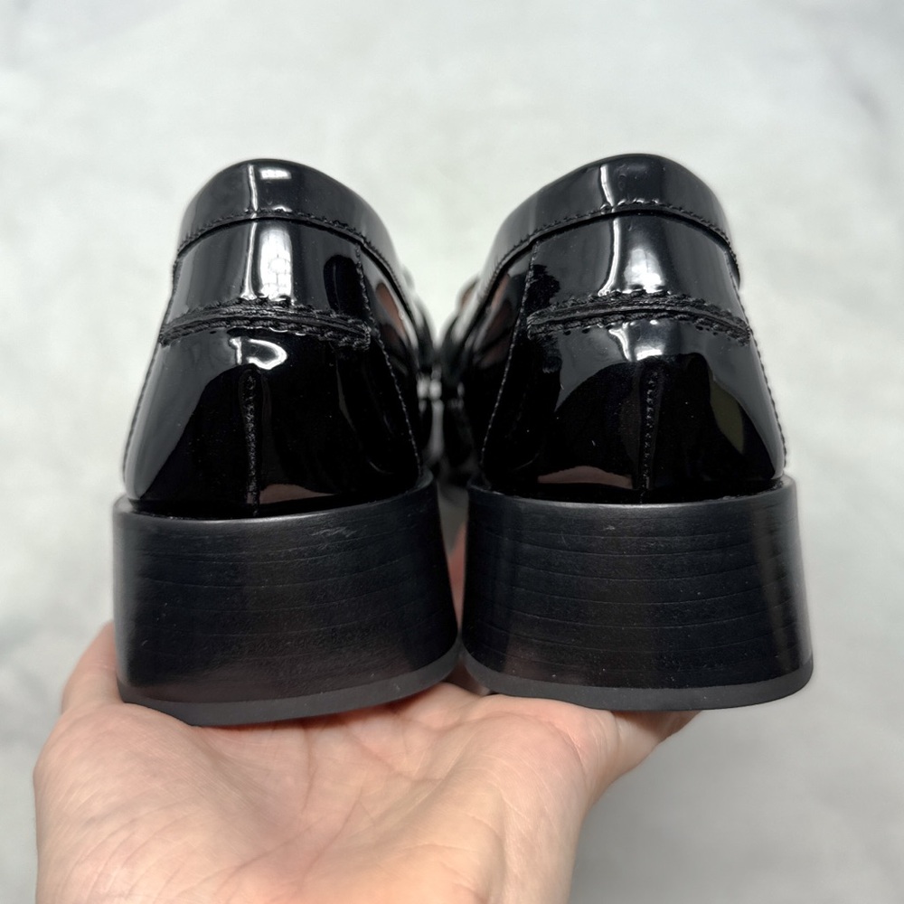 NEW Roger Vivier Viv Rangers Patent Leather Chunky Block Heel Flat Loafer Shoes - Picture 8 of 14